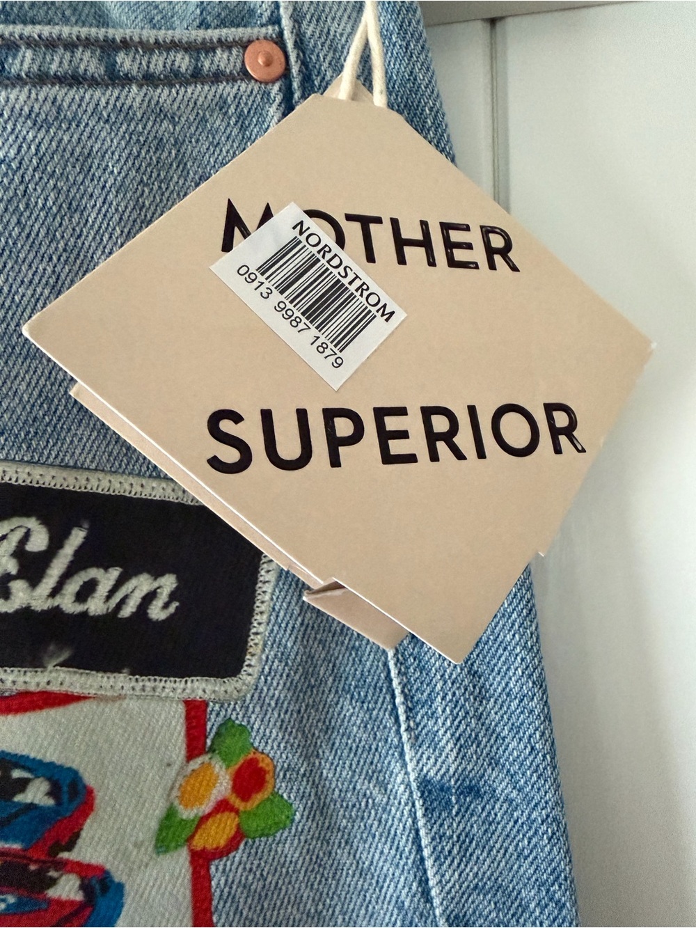 MOTHER Bookie Scout Patchwork Sticker Jeans - Picture 4 of 6